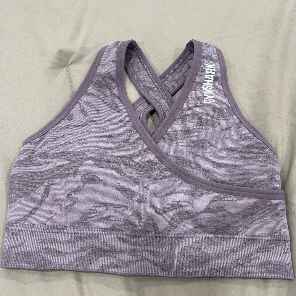 Purple Camo Gymshark Sports Bra